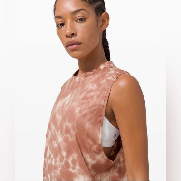 Lululemon All Yours Tank in Marmoleado Tie Dye Ancient Copper Size 8 / 10 - Picture 4 of 8